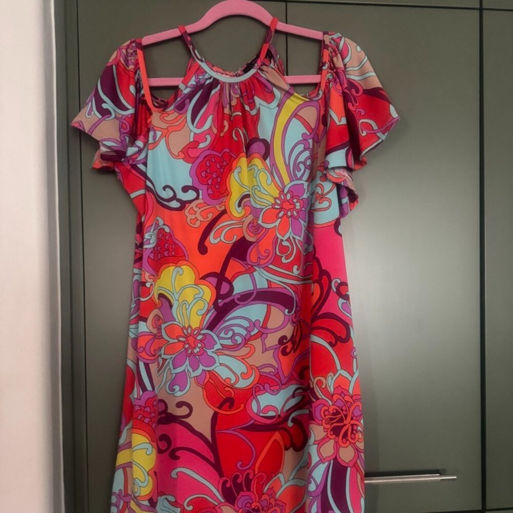 Trina Turk Cold Shoulder Dress Size L